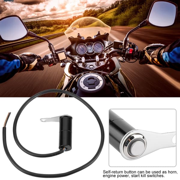 【BEMS】Motorsykkelhåndtak LED-lysstart Død vinkel Enkelknappskontrollbryter