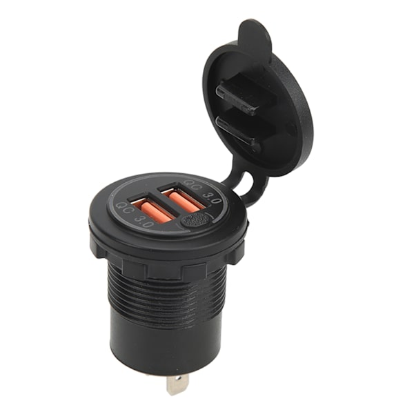 Bil Dobbelt USB-porte Oplader QC3.0 Rødt lys med kontakt Universal til mobiltelefoner Tablets GPS