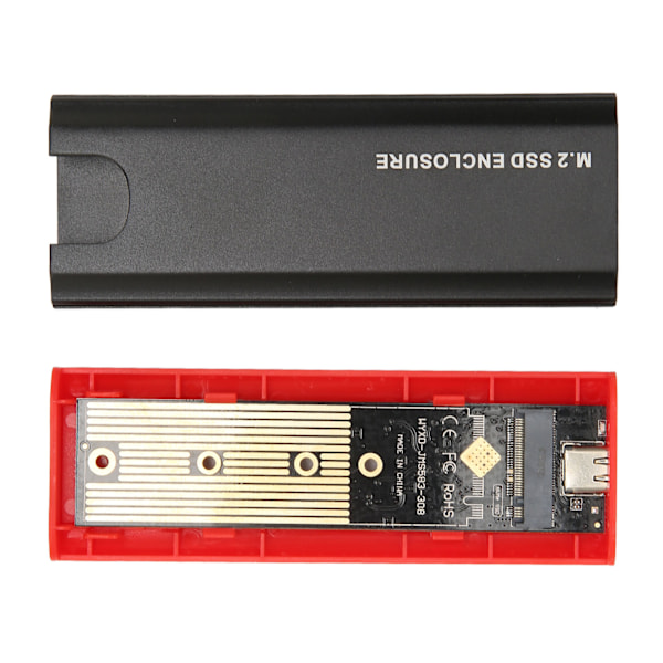 M.2 NVME SSD Kabinet 10 Gbps Højhastighedsoverførsel PCIe NVMe m Nøgle M.2 SSD Kabinet Adapter Sort