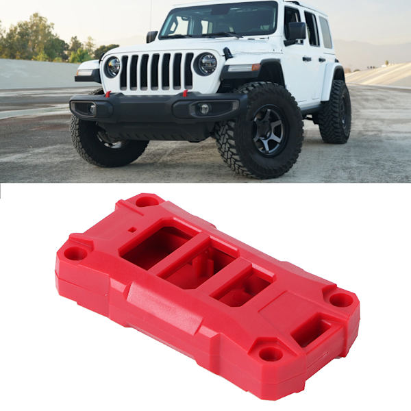 4st röd bilknappsnyckel skal Fob-väska Hustillbehör Passar till Jeep Wrangler JL 2018 +