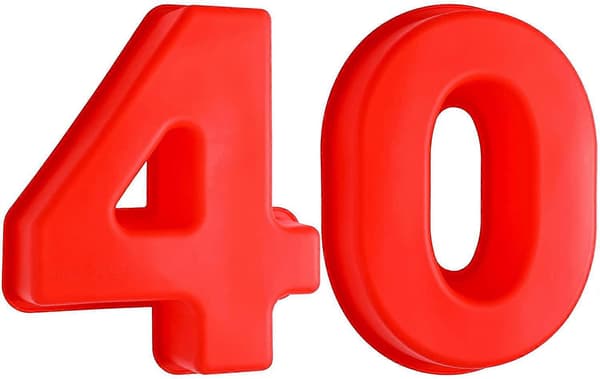 Nummer 40 kakeformer 3D store silikon nummer 40 bakeformer nonstick 40-års kakeform Kompatibel med bursdag