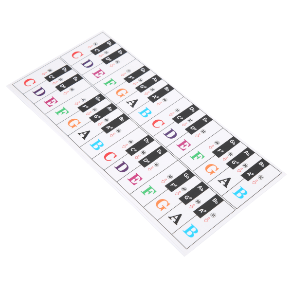 Piano Key Sticker Elektronisk orgel Universal Keyboard Transparent notation Självhäftande//+
