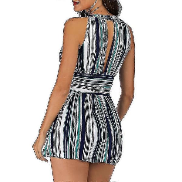 2025 Dame Todelt Push Up Badedragt Bikini Tankini Sæt Badetøj[BEMS] Blue M