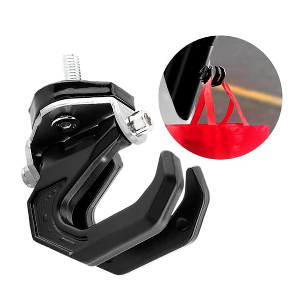 【BEMS】Universal Motorcykel Bagagekrog Modificeret Aluminiumlegering Bøjlekrog Holder Sort/Sølv