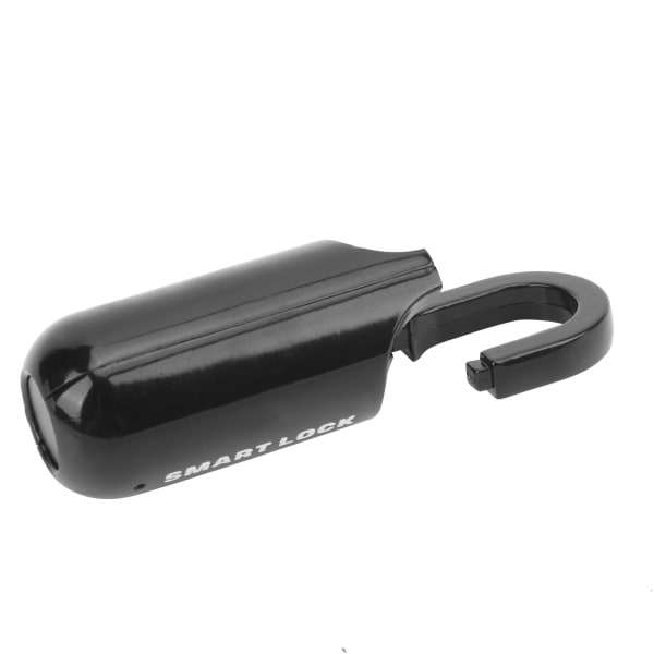 Sormenjälkiluko AntiTheft Security USB ladattava peukalojälkiriippulukko case(musta)//+