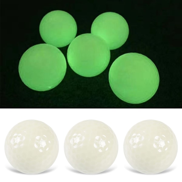 6 kpl Yögolfpalloja Luminoiva Fluoresoiva Golfpalloja Pitkäkestoinen Kirkas Hohtava Pimeässä