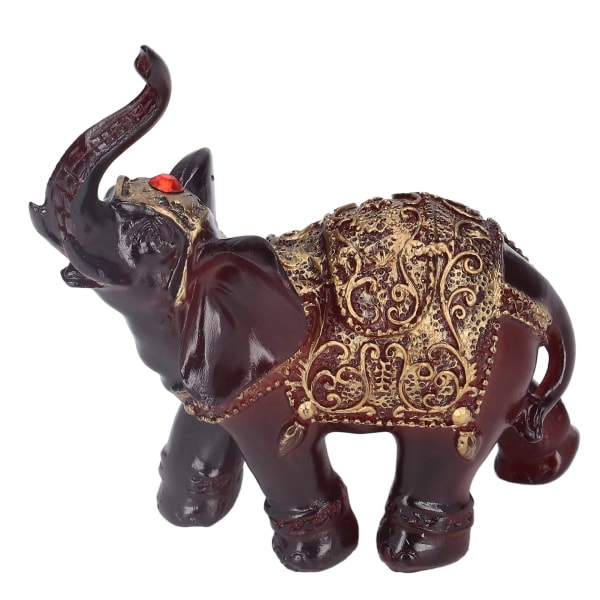 Elefantfigurer Slitesterk harpiks Delikat tekstur Retrostil symboliserer kraft Lykke til Velstand Elefantstatue/