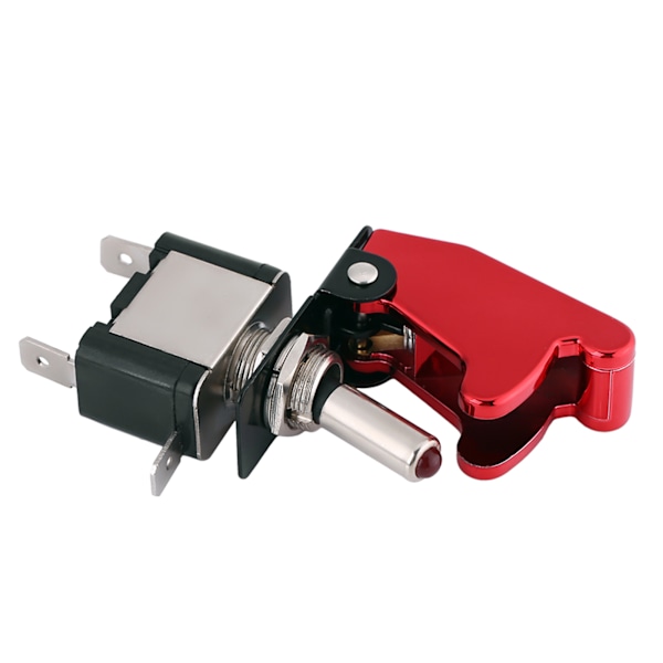 12V 20A Racing Bil Rød Dæksel LED Lys SPST Toggle Rocker Tændingskontakt Kontrol Til/Fra