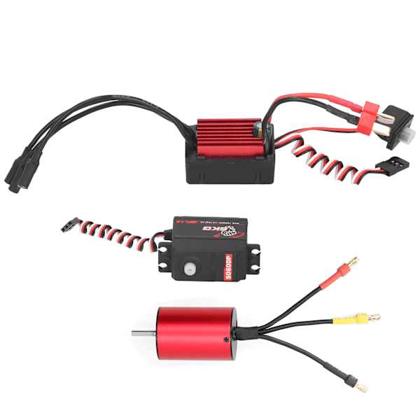 SURPASS‑HOBBY 2845 3800KV Motor + 35A ESC + 6KG Plastväxel Servo (S0600P)