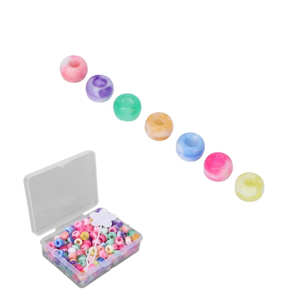 Pony Beads Kit Candy Color DIY smykker Fremstilling af perler Hårperler til Armbånd Halskæde Håndværk FremstillingBlandet farve ++/