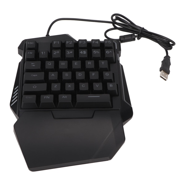 One-handed gaming tastatur 35 taster Farverigt baggrundslys Professionel USB-interface Ergonomisk RGB-tastatur til pc ++