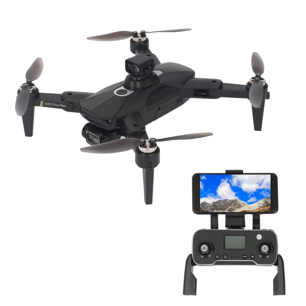 Sammenfoldelig Drone RC Quadcopter Med 8K Dual Camera 5G WiFi Transmission Hindring Undgåelse Optisk Flow Positionering Hover Sort /