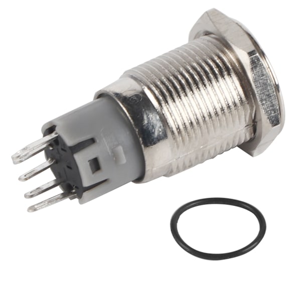 1 stycke 16mm 1NO 1NC Koppling 12V Metall LED Vändströmbrytare Låsande Tryckknapp