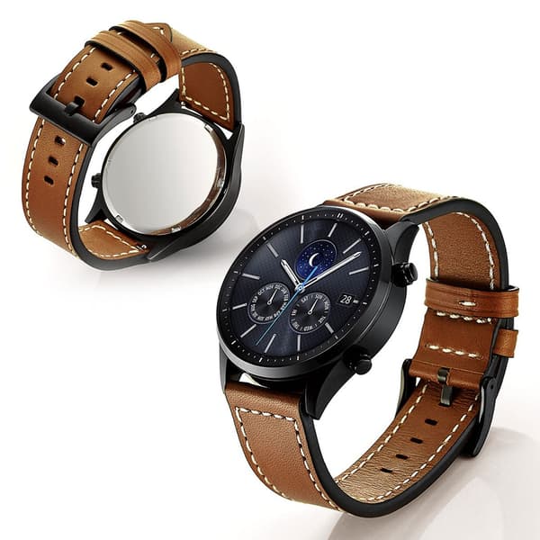 Samsung Gear S3 / Frontier holdbar urrem i ægte læder - Mørkebrun[BEMS] Brown brown