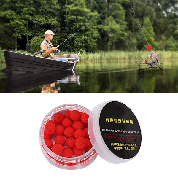 30 stk/pakke Karpefiske Skum Pop Up Myke Pellets Agner Flytende Lokkemiddel (Rød 12 mm)