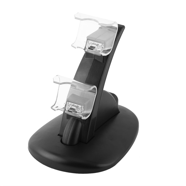 USB dobbel ladelader Dokkingstasjon Stativ for PS4 for Playstation 4 Slim/Pro Controller++