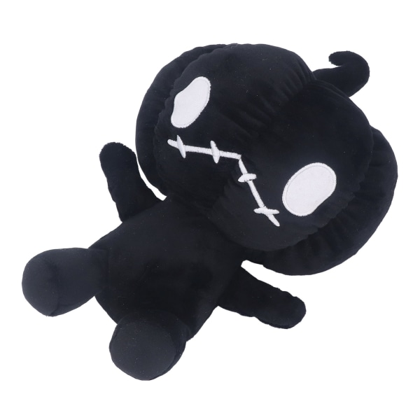 Halloween gresskar plysjdukke Bedårende myk elastisk dukkeleke hjemmedekorasjonsgave til barn 30 cm svart