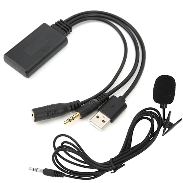 Bluetooth 5.0 AUX kabeladapter med mikrofon handsfree samtaleerstatning for Ford Focus/Mondeo