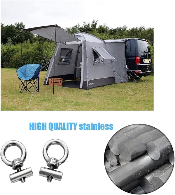 Sett med 12 markisestoppere - 12 mm x 6 mm - Utstyr for campingvogner og bobiler