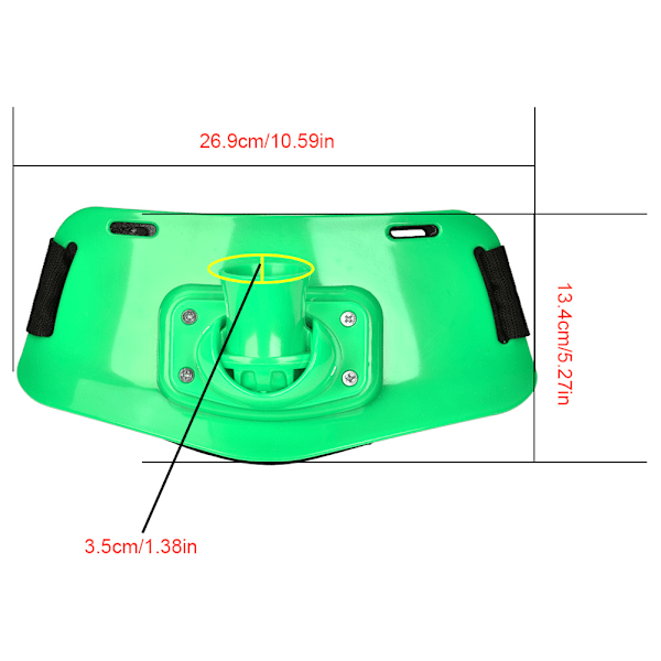 Bådstangsholder til Rockfiskeri Justerbar Talje Kampbælte Tackle Tilbehør (Grøn)