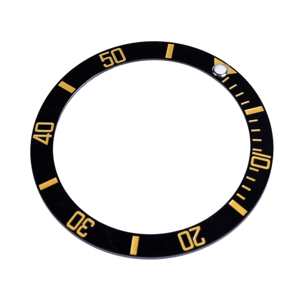 Ny Keramisk Klocka Armbandsur Bezel Insats Loop Ersättningsdelar (Guld)