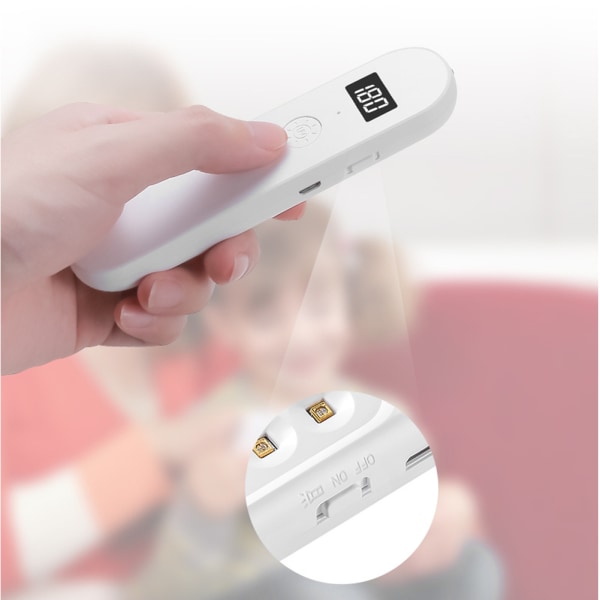TIMH UV-LED-puhdistusvalo USB ladattava kädessä pidettävä ultraviolettipuhdistusvalo vauvanvaatteille