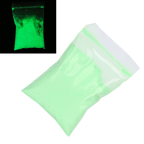 TIMH Nail Art självlysande pulver DIY Hög ljusstyrka självlysande färg Pigmentdekoration 100g Grön