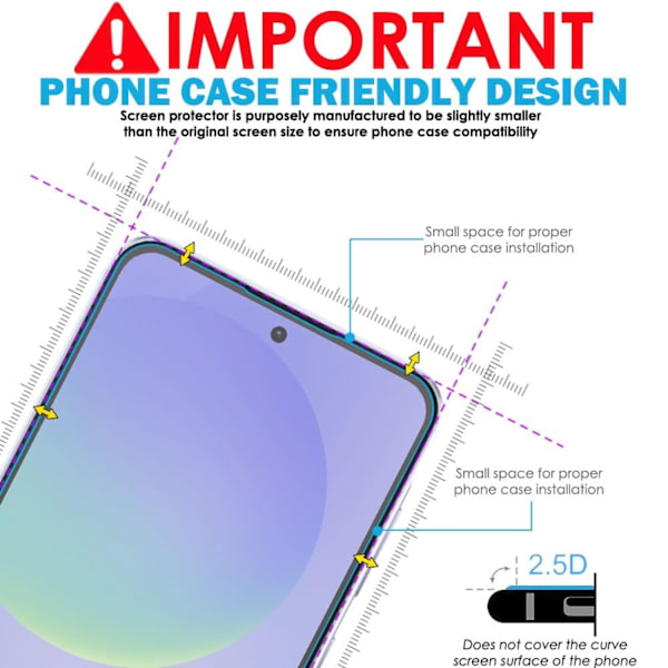 【BEMS】3-Pack Compatible with Samsung Galaxy A36 Screen Protector Tempered Glass Premium transparent usb-c