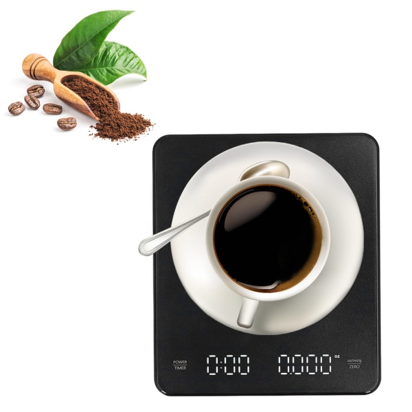 TIMH elektroninen kahvivaaka, ladattava korkeita lämpötiloja kestävä 3 kg keittiövaaka kotiin