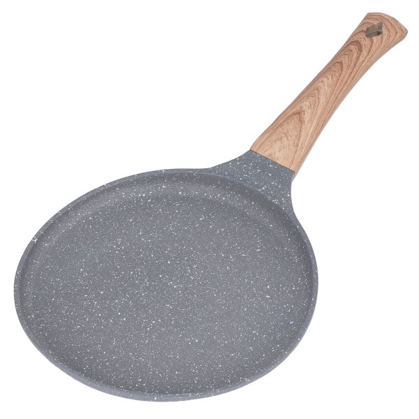 Grey Non-Stick Flat Bottom Pancake Pan - Aluminum Alloy Cooking Pan for Kitchen