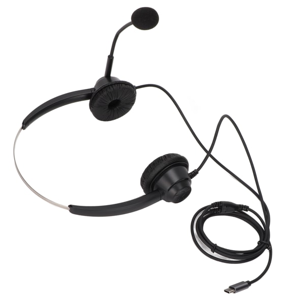 H360‑TYPE‑C Binaural Business Headset Dobbeltsidet Headset til Call Center Onlinekursus Telefonkonference++
