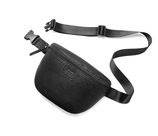 【BEMS】Adjustable Strap Crossbody Waist Bag Black Black 270