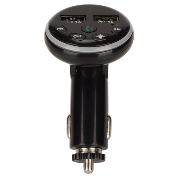 FM-sender Billadapter med Ambient Light Design, Håndfri Opkald, Automatisk Strømafbrydelse, Hukommelsesfunktion, USB2.0 Billader F13