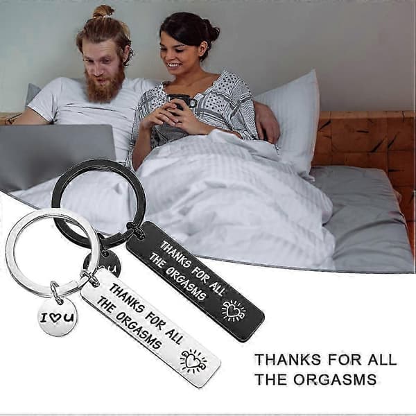 Par Valentinsdag nøglering tak for alle orgasmer nøglering gave