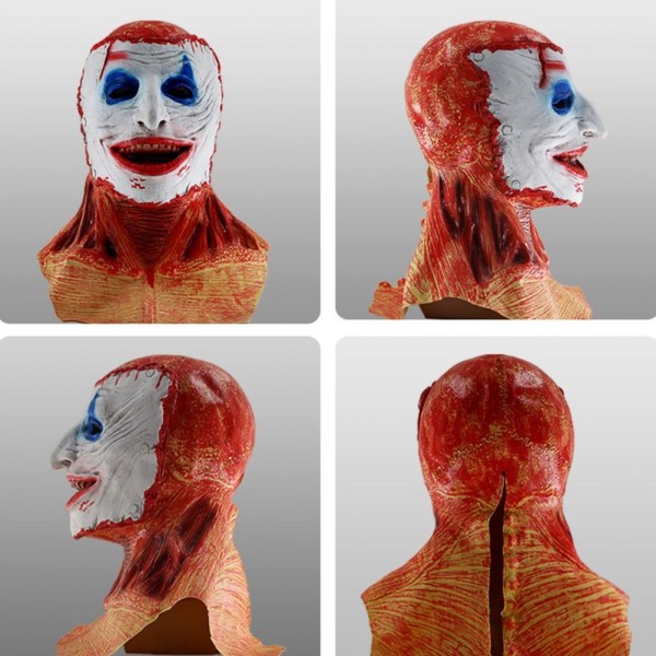Halloween Head Cover Terror Ghost Hodeplagg Realistisk kostymefest Skummelt Zombie Cosplay Morsomt ansiktsdeksel/