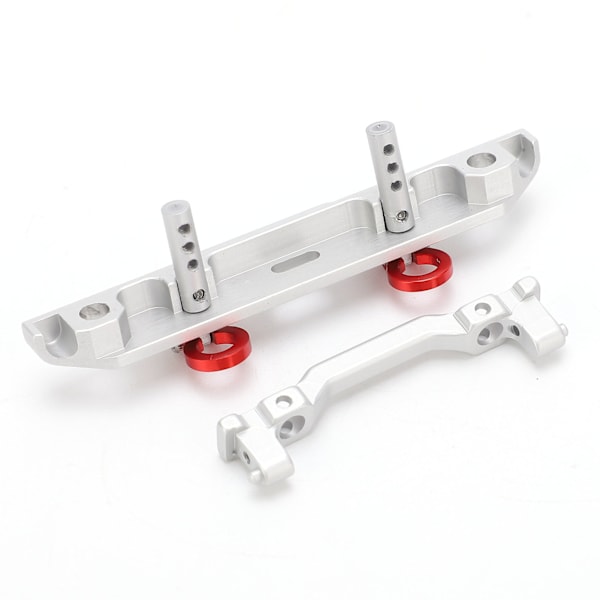 RC Front Bumper Set med Bumper Mount for AXIAL SCX24 90081 1/24 RC Bil Oppgraderingsdeler Sølv