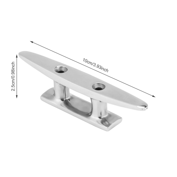 4 Tommer Rustfrit Stål Bådsfortøjningsdock Dæksreb Klamp til Marine Yacht