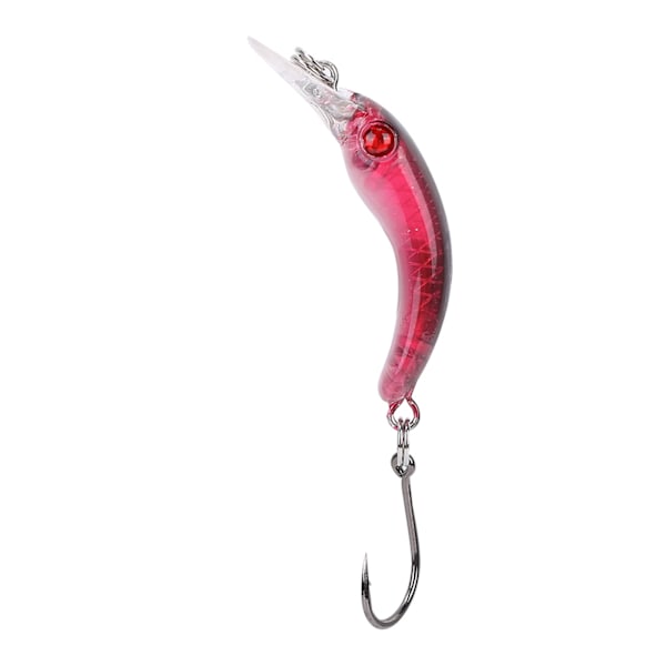 Eläväinen Kovamuovinen Uistin Minnow Syötti Koukulla Kalastus Crankbait Wobbler Tarvike (D)