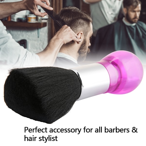 Hals- og ansiktsbørste for barbering, hårrensing, hårklipp, stylingverktøy (Rosa)