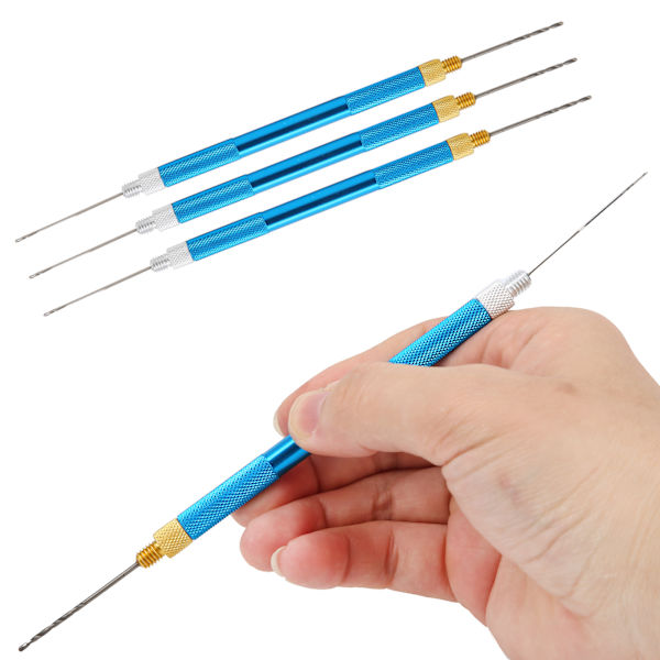 3-pack fiskebete-nålborr-kroksträngare multifunktionell aluminiumlegering