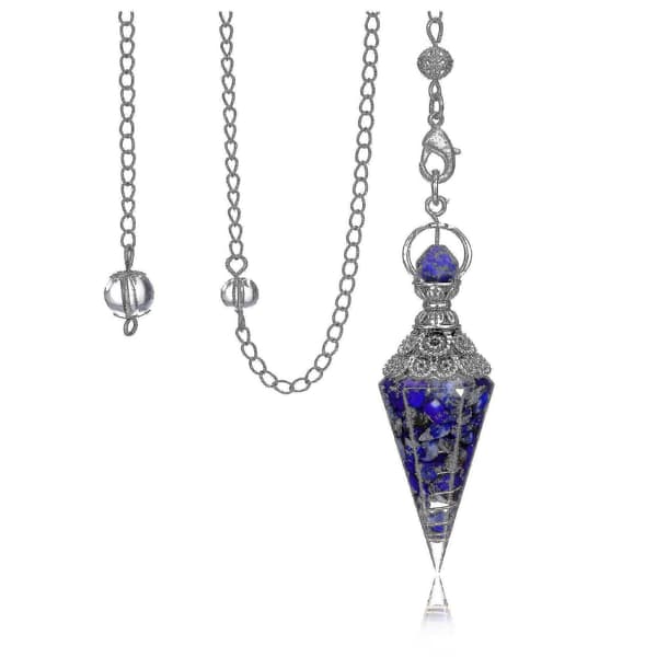 Chakrakristallpendel Hexagonal Reiki Healing Kristallpunkter Ädelsten Dowsing Pendel Chakra