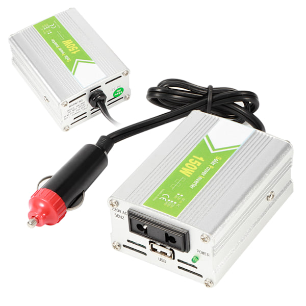Bilväxelriktare DC12V till AC220V 150W Intelligent multifunktionell strömomvandlare