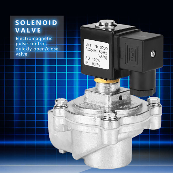 G1\" 2-vägs Vinkel Solenoidpulsventil Elektrisk Magnetisk Pulsventil DMF-Z-25 DC 24V
