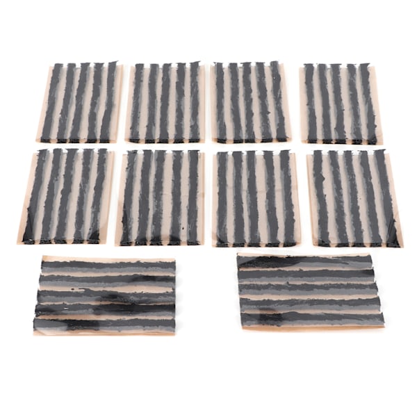 50 st 100x6mm Däckreparationspluggar Tublösa Däck Gummiförseglingsslip Punkturreparation Verktyg för Bil Motorcykel Svart