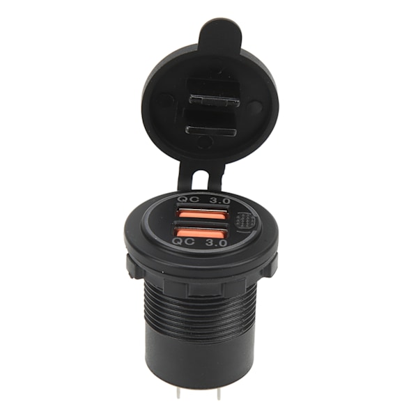 Auton kaksois-USB-porttilaturi QC3.0 Punainen valo kytkimellä Universaali matkapuhelimille Tableteille GPS