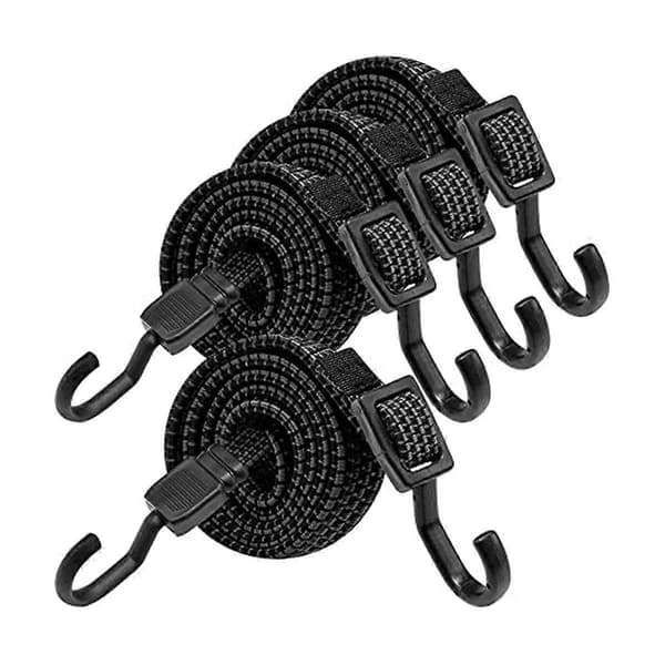 Elastikbånd med kroge, 4 stk. expandere med kroge, 100 cm justerbart elastikbånd til cykelholder, Mot