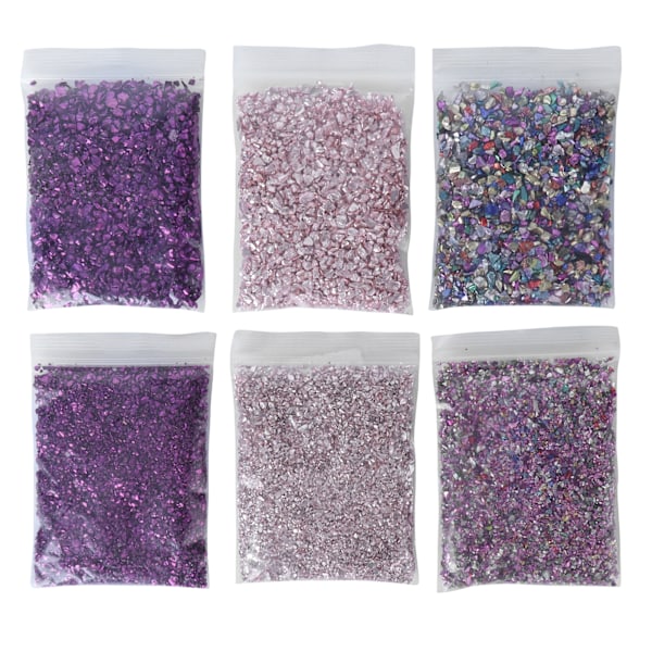 Krossat Glas Glimmande DIY Oregelbundna Glasbitar Fyllning Glitter Hantverk Resin Dekoration