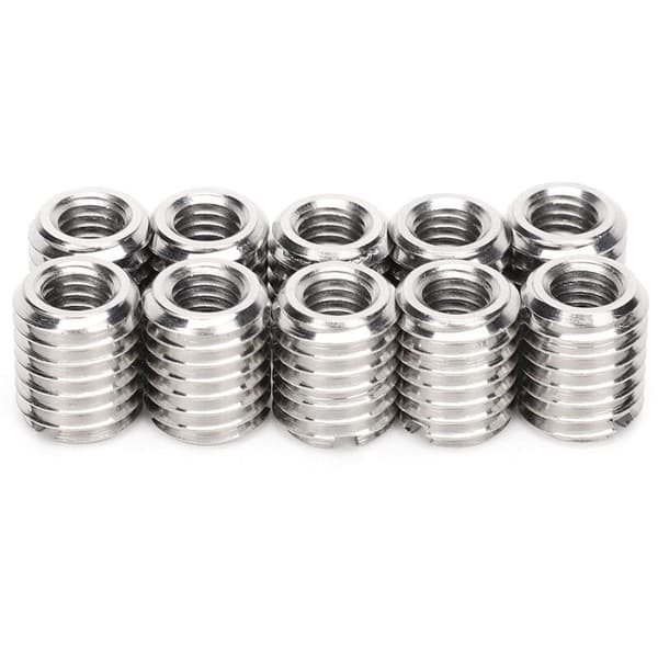 【BEMS】10 pcs Threaded Insert Nut, M6/M10 Thread Repair Insert, Insert Nut, 303 Stainless Steel (Inner M6x1.0 Outer M10x1.5 Length 12mm)