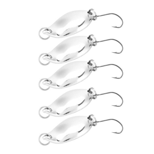 10 stk Fiskeblink Wobbler Agnspoon Stil Kunstig Metall Agnskroker (Sølv, 5g)