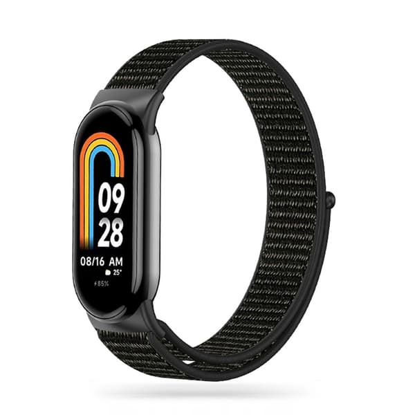 Tech-Protect Xiaomi Smart Band 9/8 Ranneke Nylon Musta 60